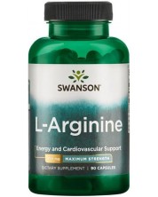 L-Arginine, 850 mg, 90 капсули, Swanson -1
