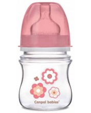 Антиколик шише Canpol - Newborn Baby, 120 ml, розово -1
