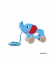 Дървена играчка за дърпане Andreu Toys - Слонче