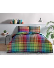 Комплект за спалня TAC - Colorful Kirmizi, антибактериален, 100% памук ранфорс