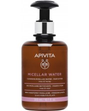 Apivita Face Cleansing Мицеларна вода, роза и мед, 300 ml -1