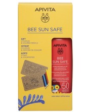 Apivita Bee Sun Safe Спрей за деца, SPF50, 200 ml + Подарък 2 броя Крафт пъзел с цветни моливчета