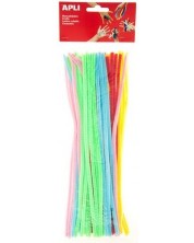 Плюшени шнурчета APLI - Неонови цветове, 50 броя -1