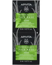 Apivita Express Beauty Освежаваща маска за лице, алое, 2 x 8 ml -1