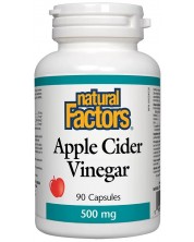 Apple Cider Vinegar, 500 mg, 90 капсули, Natural Factors -1