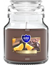 Ароматна свещ в буркан Bispol Aura - Chocolate-Orange, 120 g -1