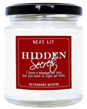 Ароматна свещ Next Lit Hidden Secrets - Изгарям по теб, на английски език -1