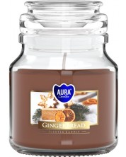 Ароматна свещ в буркан Bispol Aura - Gingerbread, 120 g