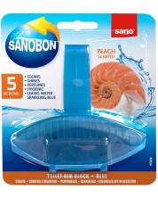 Ароматизатор за тоалетна Sano - WC Bon Blue Peach, 55 g -1