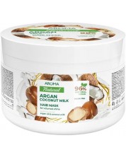 Aroma Natural Маска за коса с арган и кокосово мляко, 450 ml