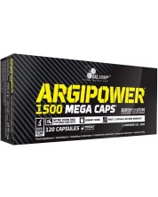 Argipower Mega Caps, 1500 mg, 120 капсули, Olimp