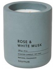 Ароматна свещ Blomus Fraga - L, Rose & White Musk, FlintStone -1