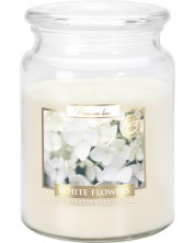 Ароматна свещ  буркан Bispol Aura - Premium line, White flowers, 500 g -1