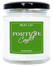Ароматна свещ с късметче Next Lit Fortune Candle - Тропическа гора, на английски