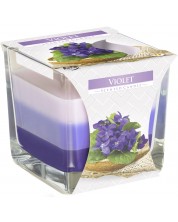 Ароматна свещ Bispol Aura - Violet, 170 g -1