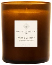 Ароматна свещ Essential Parfums - Divine Vanille by Olivier Pescheux, 270 g -1