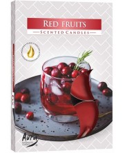 Ароматни чаени свещи Bispol Aura - Червени плодове, 6 броя