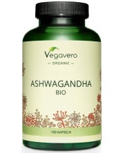 Ashwagandha Bio, 180 капсули, Vegavero -1