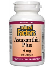 Astaxanthin Plus, 60 капсули, Natural Factors