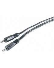 Аудио кабел Vivanco - 19719, жак 3.5 mm/жак 3.5 mm, 1.5 m, черен