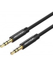 Аудио кабел Vention -  BAGBD, жак 3.5 mm/жак 3.5 mm, 0.5 m, черен -1