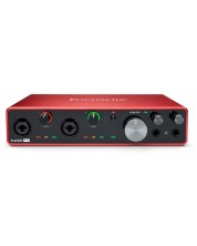 Аудио интерфейс Focusrite - Scarlett 8i6 3rd Gen, червен