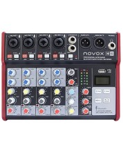 Аудио миксер Novox - M6 MKII, черен/червен -1