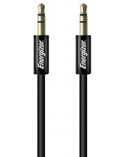 Аудио кабел Energizer - 3.5 mm/3.5 mm, 1.5 m, черен
