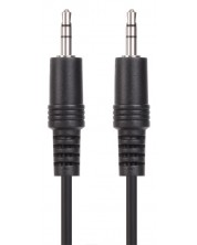 Аудио кабел VCom - CV201, жак 3.5 mm/жак 3.5 mm, 3 m, черен