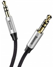 Аудио кабел Baseus - Yiven M30, 2x жак 3.5 mm, 1.5 m, сребрист