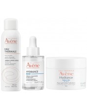 Avène Комплект - Термална вода, Серум-концентрат и Аква гел-крем, 150 + 30 + 50 ml -1