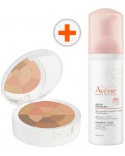 Avène Комплект - Бронзираща пудра-мозайка и Почистваща пяна, 10 g + 150 ml