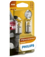 Автомобилни крушки Philips - 12V, R5W, BA15s, 2 броя -1