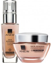 Avon Anew Комплект - Възобновяващ крем и Серум, 50 + 30 ml