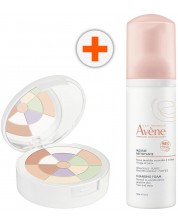 Avène Комплект - Озаряваща пудра-мозайка и Почистваща пяна, 10 g + 150 ml -1