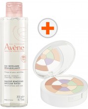 Avène Комплект - Озаряваща пудра-мозайка и Мицеларна вода, 10 g + 200 ml