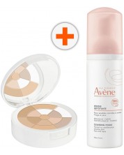 Avène Комплект - Прозрачна пудра-мозайка и Почистваща пяна, 10 g + 150 ml -1