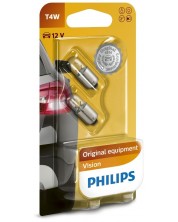 Автомобилни крушки Philips - 12V, T4W, BA9s, 2 броя -1