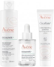 Avène Cicalfate+ Комплект - Измивен гел, Серум и Крем, 200 + 30 + 40 ml -1