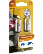 Автомобилни крушки Philips - 12V, R10W, BA15s, 2 броя -1