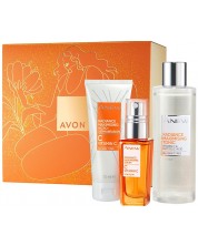 Avon Anew Комплект Skin Saviours - Серум, Тоник и Пилинг за лице, 30 + 200 + 75 ml