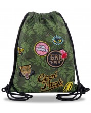 Спортен сак с връзки Cool Pack Sprint Badges G - Зелен