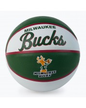Баскетболна топка Wilson - NBA Team Retro Mini Milwaukee Bucks, зелена