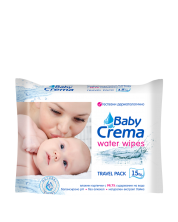 Мокри кърпички Baby Crema - Water, 15 броя -1