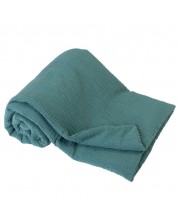 Детско одеяло Baby Matex - Muslin, зелено -1