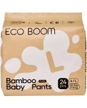 Бамбукови еко пелени гащи Eco Boom Premium - Размер 4, 9-14 kg, 24 броя -1