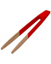 Бамбукова щипка с магнит Pebbly - 24 cm, червена