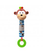 Писукаща играчка с гризалка Babyono - Маймунка -1