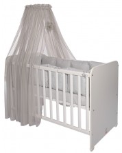 Балдахин за бебешко легло Lorelli - Color Pom Pom, 480 x 160 cm, сив -1