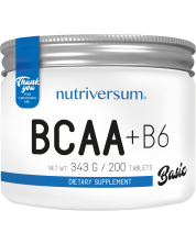 Basic BCAA + B6, 200 таблетки, Nutriversum
